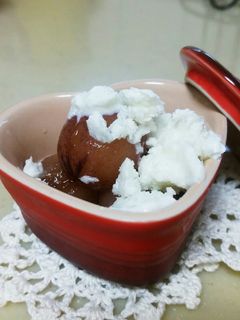 ぶどうとフローズンヨーグルトのデザート-レシピのメイン写真