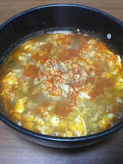 にんにくのきいた旨辛たまごスープ-レシピのメイン写真