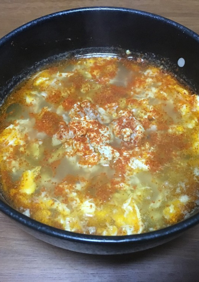 にんにくのきいた旨辛たまごスープ-レシピのメイン写真