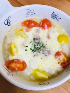 ラーメンスープで。トマトチーズリゾット♡-レシピのメイン写真