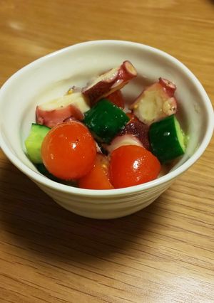 たこトマトきゅうりのカクテルサラダ-レシピのメイン写真