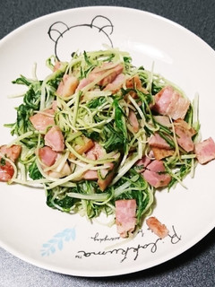 節約♪ベーコンと水菜のゆず胡椒♪-レシピのメイン写真