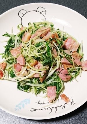 節約♪ベーコンと水菜のゆず胡椒♪-レシピのメイン写真