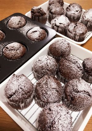 外はカリッ♡中はふわっ♡チョコマフィン-レシピのメイン写真