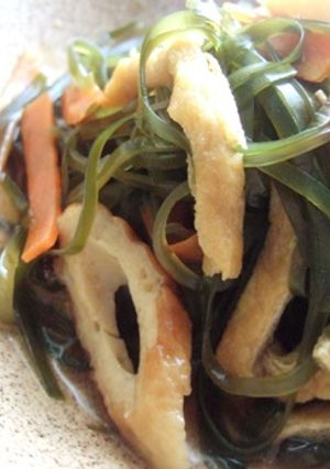 ヘルシー！すき（ひき）昆布の簡単煮物！！-レシピのメイン写真
