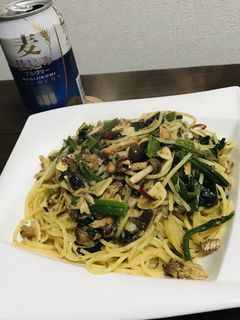 包丁を使わない鰯の缶詰の和風パスタ-レシピのメイン写真