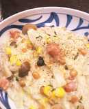 子供と一緒に♫納豆チーズリゾット