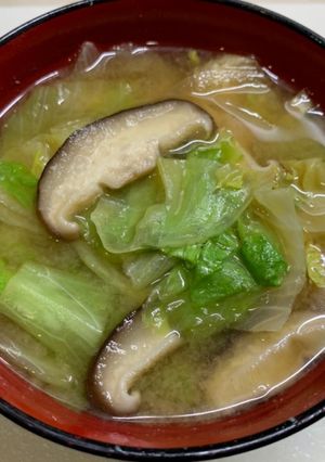 春近い時期限定！レタスのお味噌汁-レシピのメイン写真