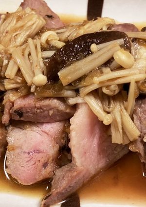 ポークステーキ☆きのこソース♪-レシピのメイン写真