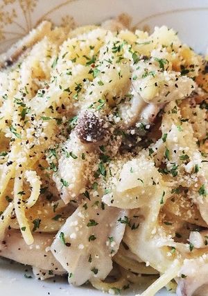 キノコのクリームパスタ-レシピのメイン写真