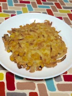 超簡単☆しっかり衣に味がする焼きかき揚げ-レシピのメイン写真
