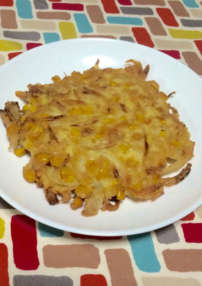 超簡単☆しっかり衣に味がする焼きかき揚げ-レシピのメイン写真