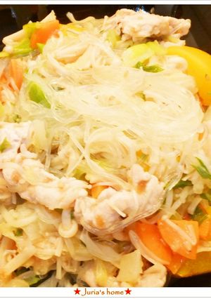 ラーメンスープの残りで美味チャプチェ炒め-レシピのメイン写真