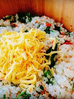 薬膳☆菜の花と鮭の混ぜ寿司-レシピのメイン写真