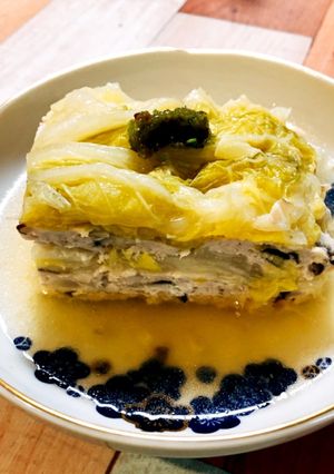 重ねて煮るだけ簡単白菜と鶏のミルフィーユ-レシピのメイン写真