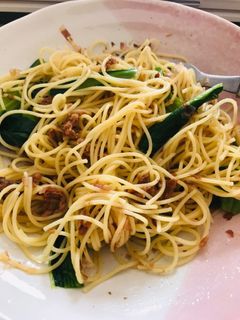小松菜とまぐろフレークの和風パスタ-レシピのメイン写真