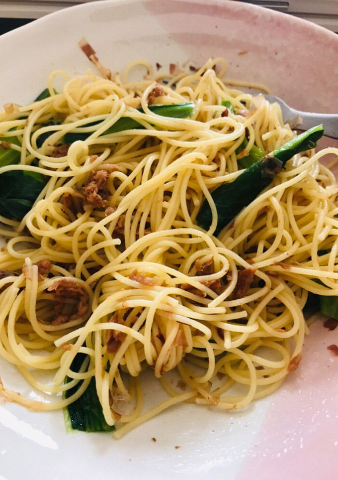 小松菜とまぐろフレークの和風パスタ-レシピのメイン写真