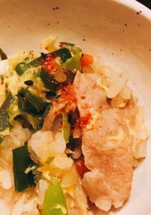 サッポロ一番塩ラーメンのスープで雑炊-レシピのメイン写真