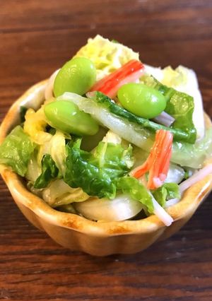 柚子胡椒香る♡枝豆カニカマ白菜のお漬物-レシピのメイン写真