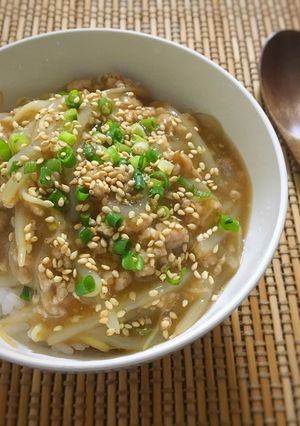 サッポロ一番で☆簡単もやしあんかけごはん-レシピのメイン写真