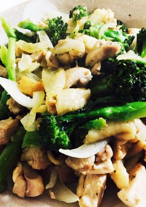 ブロッコリーと鶏肉いため-レシピのメイン写真