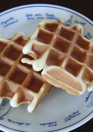 単位計算したバター風味の低糖質ワッフル-レシピのメイン写真