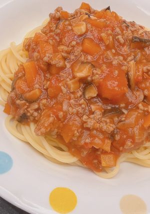 (家族4人)大盛りミートソースパスタ-レシピのメイン写真