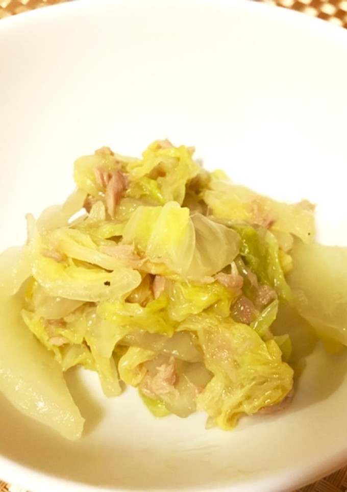 簡単！時短！白菜とツナの白だし煮-レシピのメイン写真