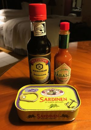 旅メシ：簡単オイルサーディン缶30秒-レシピのメイン写真