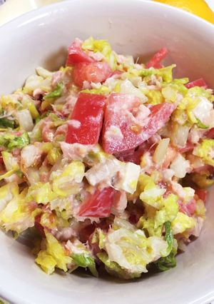 白菜とツナトマトのサラダ-レシピのメイン写真