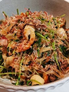 豆苗としらたきの塩昆布炒め~ダイエット~-レシピのメイン写真