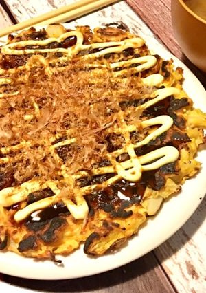 糖質制限！おからパウダーでお好み焼き-レシピのメイン写真