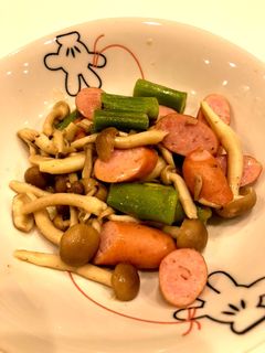 アスパラきのこウインナー炒め-レシピのメイン写真