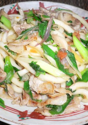 さっぱり＾＾梅の焼きうどん-レシピのメイン写真