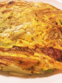 新じゃがとブロッコリーの茎で簡単オムレツ-レシピのメイン写真
