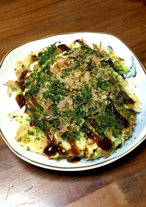サッポロ一番塩ラーメンスープでお好み焼き-レシピのメイン写真