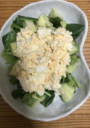 ほうれん草とアボカドのタルタルサラダ-レシピのメイン写真