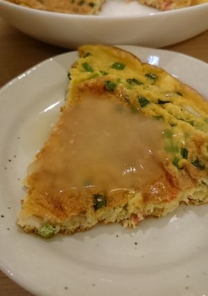 サッポロ一番の塩とんこつスープでかに玉♪-レシピのメイン写真