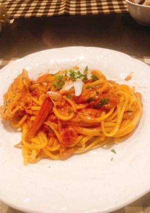 本格！渡り蟹のトマトソースパスタ-レシピのメイン写真