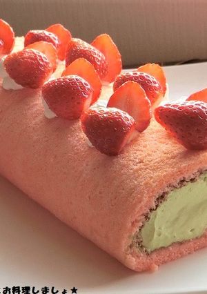 簡単★ひな祭りロールケーキ-レシピのメイン写真