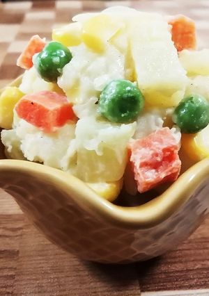 簡単おかず☆半マッシュポテサラわさびマヨ-レシピのメイン写真
