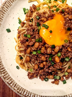 簡単◎ひき肉と納豆のピリ辛パスタ-レシピのメイン写真