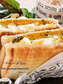 かぼちゃサラダとゆで卵☆ホットサンド-レシピのメイン写真