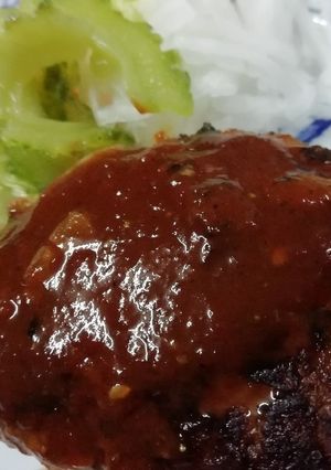 切り落とし肉でビーフハンバーグ-レシピのメイン写真