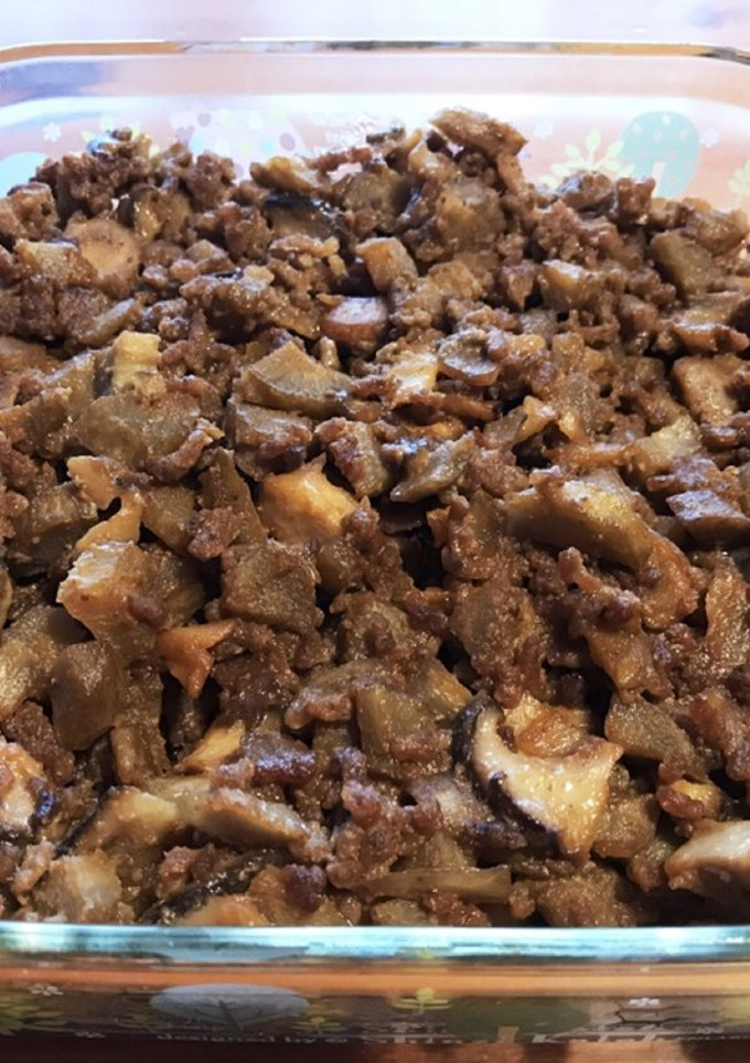 作り置き♡弁当♡牛蒡ひき肉椎茸の旨旨炒め-レシピのメイン写真