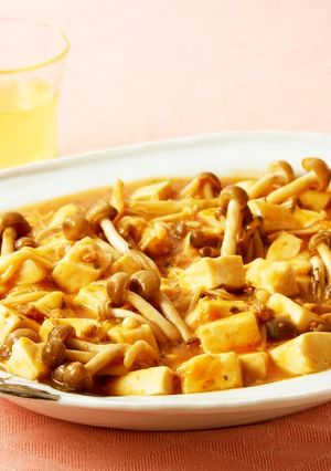 旨味たっぷり！きのこ入り麻婆豆腐-レシピのメイン写真