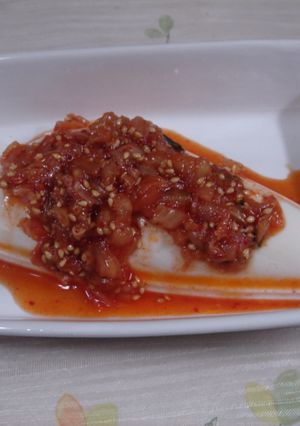 韓国風冷奴☆ごまポンキムチ豆腐-レシピのメイン写真