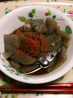 ダイエット❕蒟蒻のめんつゆ七味唐辛子和え-レシピのメイン写真