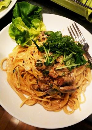 絶品！鯖みそクリームパスタ♡-レシピのメイン写真
