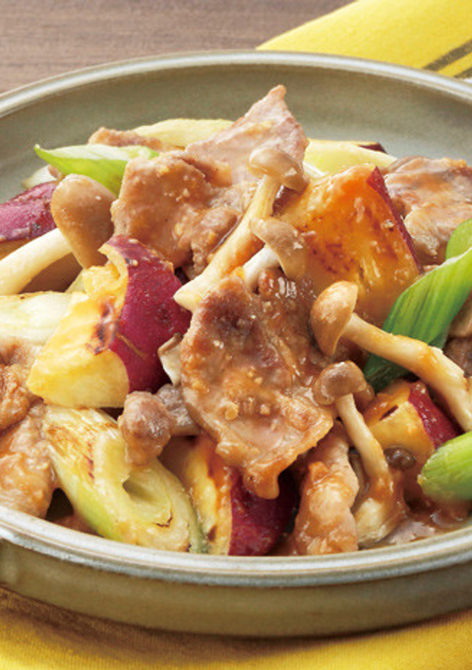 さつまいもと豚肉の味噌炒め-レシピのメイン写真
